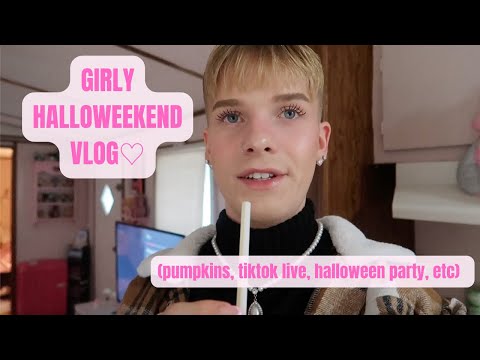 GIRLY HALLOWEEKENED VLOG Pumpkins Tiktok Live Halloween Party Etc