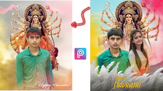 Durga Puja special photo editing in picsart app / Navaratri special photo editing by av editing zone screenshot 1