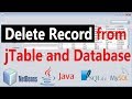 JAVA SWING #15 - How To Remove JTable Selected Row In Java Using NetBeans sqlite [With Source Code]