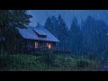 Heavy rain on roof for deep sleep  insomnia relief  night thunderstorm for insomnia study asmr