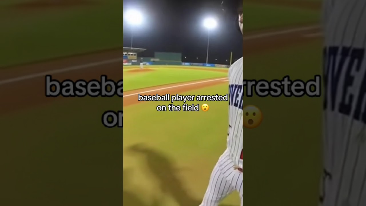 baseball player gets arrested on the field 😮 