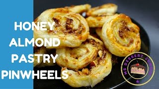 HONEY ALMOND PASTRY PINWHEELS RECIPE  | MsDessertJunkie