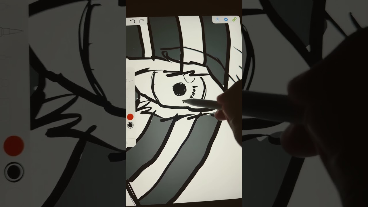 Demon slayer aura drawing on iPad