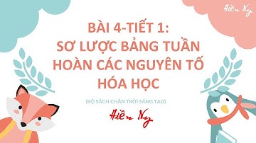 BÀI 4 - T1: SƠ LƯỢC BẢNG TUẦN HOÀN CÁC NGUYÊN TỐ HÓA HỌC - KHOA HỌC TỰ NHIÊN 7 - CHÂN TRỜI SÁNG TẠO