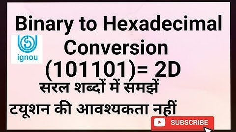Binary to Hexadecimal Conversion