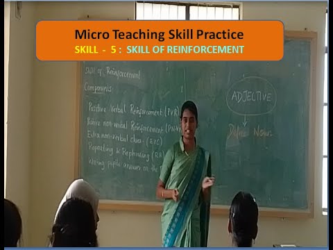 Micro Teaching Skill - SKILL OF REINFORCEMENT - YouTube