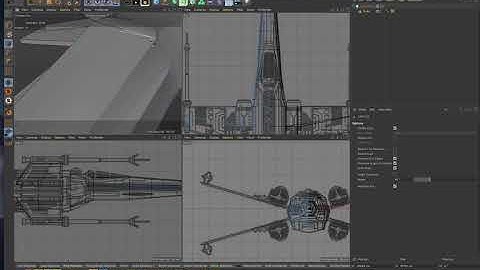 Cinema4D S22 : Polygon Modeling : Part 5 : Adding Engines and Fine Detail