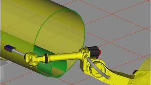 Robotic Simulation Marking ID OD Of Large Pipe