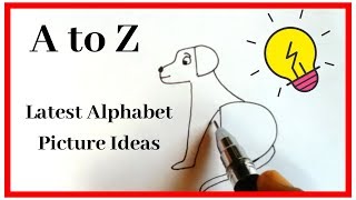 How to Draw Using Alphabets A to Z |Learn to Draw Using Alphabets for Kids | Easy Drawing