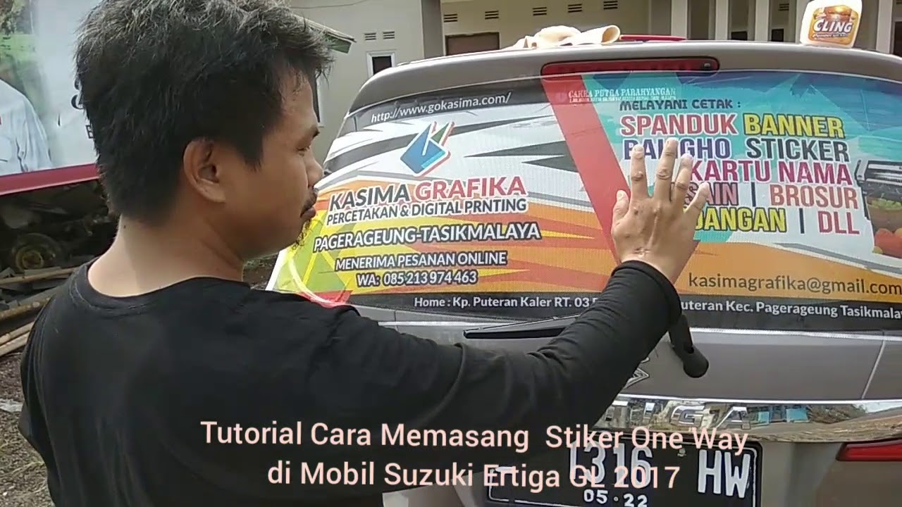 Cara Memasang Stiker  One  Way  di Mobil Suzuki Ertiga YouTube