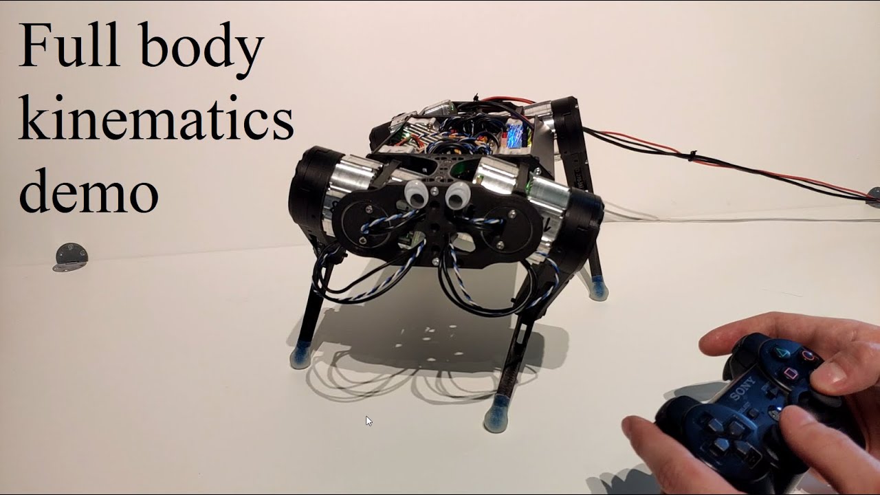 Full body kinematics demo - Wolfie the quadruped - YouTube