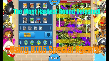 I BEAT ROUND 99 IN BLOONS TD BATTLES SANDBOX MODE!!! #shorts