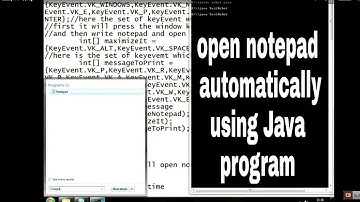 Java awt Robot || open notepad and write massage automatically
