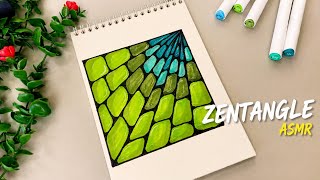 Mesmerizing Zentangle ASMR 🌿 Relaxing Pattern Drawing for Deep Calm