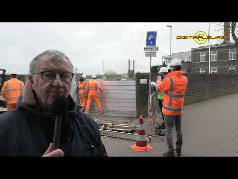 Oefening ‘gaten dichten’ in kademuren Zaltbommel