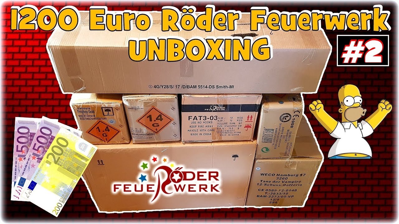 XXXL Röder Feuerwerk Unboxing 2017/2018 #2 | 1200€ Feuerwerk bestellung | MSD Firework