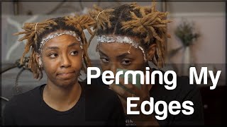 I PERMED MY EDGES WITH LOCS| NATURAL HAIR| MORGANIC JUICE