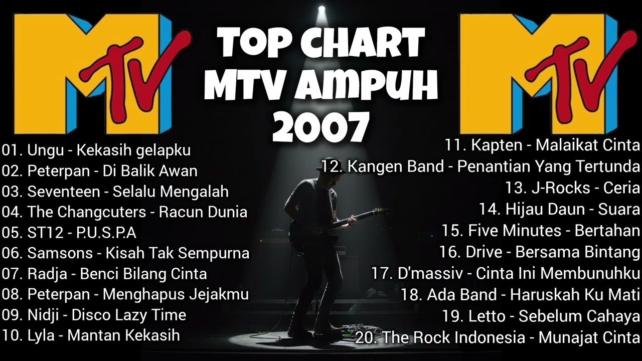 Top Chart MTV Ampuh 2007 | Lagu Pop Indonesia 2000 an | Nostalgia SMA | Teman Kerja | Lagu Enak