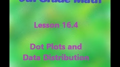 6th grade math 16.4 Dot Plots and Data Distribution