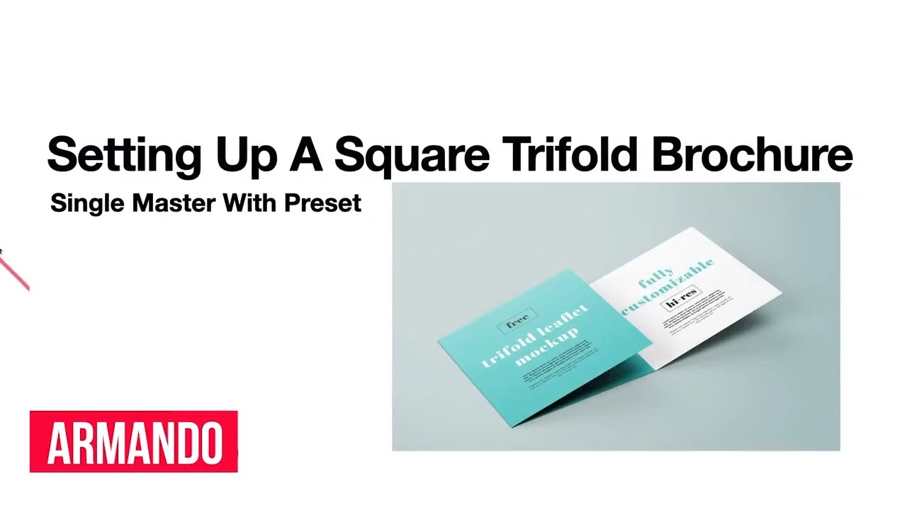 Square Tri Fold Brochure - Affinity Publisher With Preset and Template
