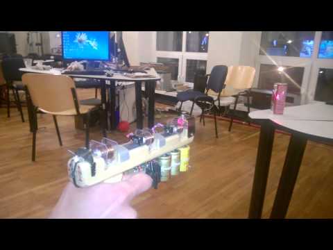 coil gun with 3 levels electromagnetic accelerator explained