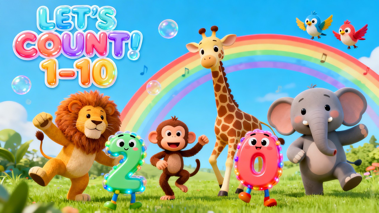 Let's Count Numbers 1-10 Song for Kids | Nursery Rhymes & Learning🎵 ...