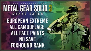 Metal Gear Solid 3: Snake Eater (XSS) European Extreme All Camouflage WR in 01:25:05 w/ Commentary