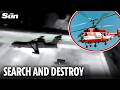 Moment Putin's camouflaged helicopter is blown to pieces after being hunted by Ukrainian drones
