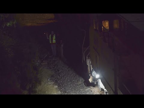 Man in hospital after being hit by train on east side of town - YouTube