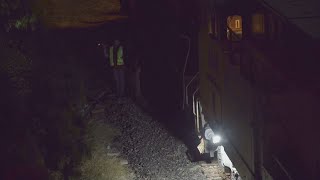 Man in hospital after being hit by train on east side of town