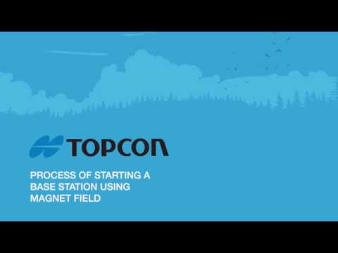 TOPCON  How To Start A GPS Base Station Using Magnet Field HD