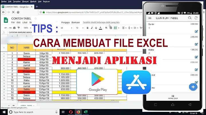 TIPS : CARA MEMBUAT FILE EXCEL MENJADI APLIKASI ANDROID & IOS