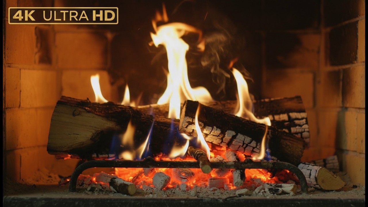 🔥🔥 Hypnotic Wood Burning Stove: 4K Relaxing Ambience for Deep Sleep & Focus 🔥🔥 wallpaper