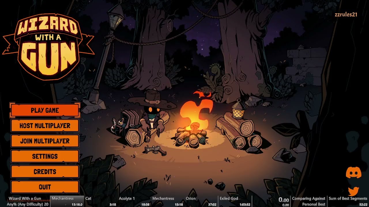 Wizard with a Gun | Any% (Any Difficulty) Speedrun: 57:46 [Invalid for leaderboards]