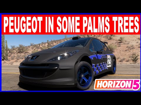 Forza Horizon 5 A PEUGEOT IN SOME PALMS TREES Forzathon Daily Challenges Photo at Playa Tranquila