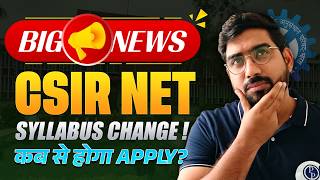 Csir Net Syllabus Change Big News Kb Se Hoga Apply Nadeem Sir