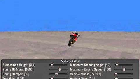 RapidUnity Vehicle Editor - Two-Wheeled Rig (Work in Progress)