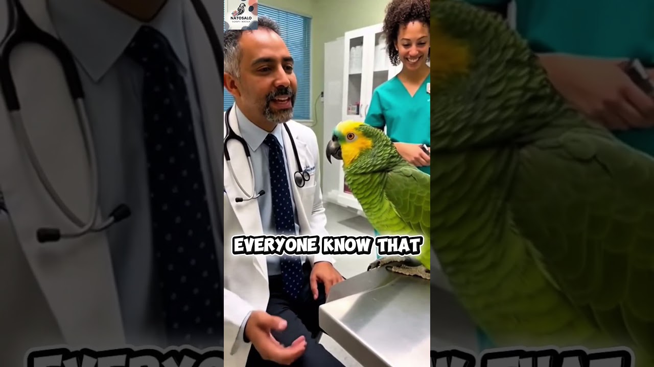 Как попугай может быть таким умным? Посмотрите видео "Попугай и доктор" 