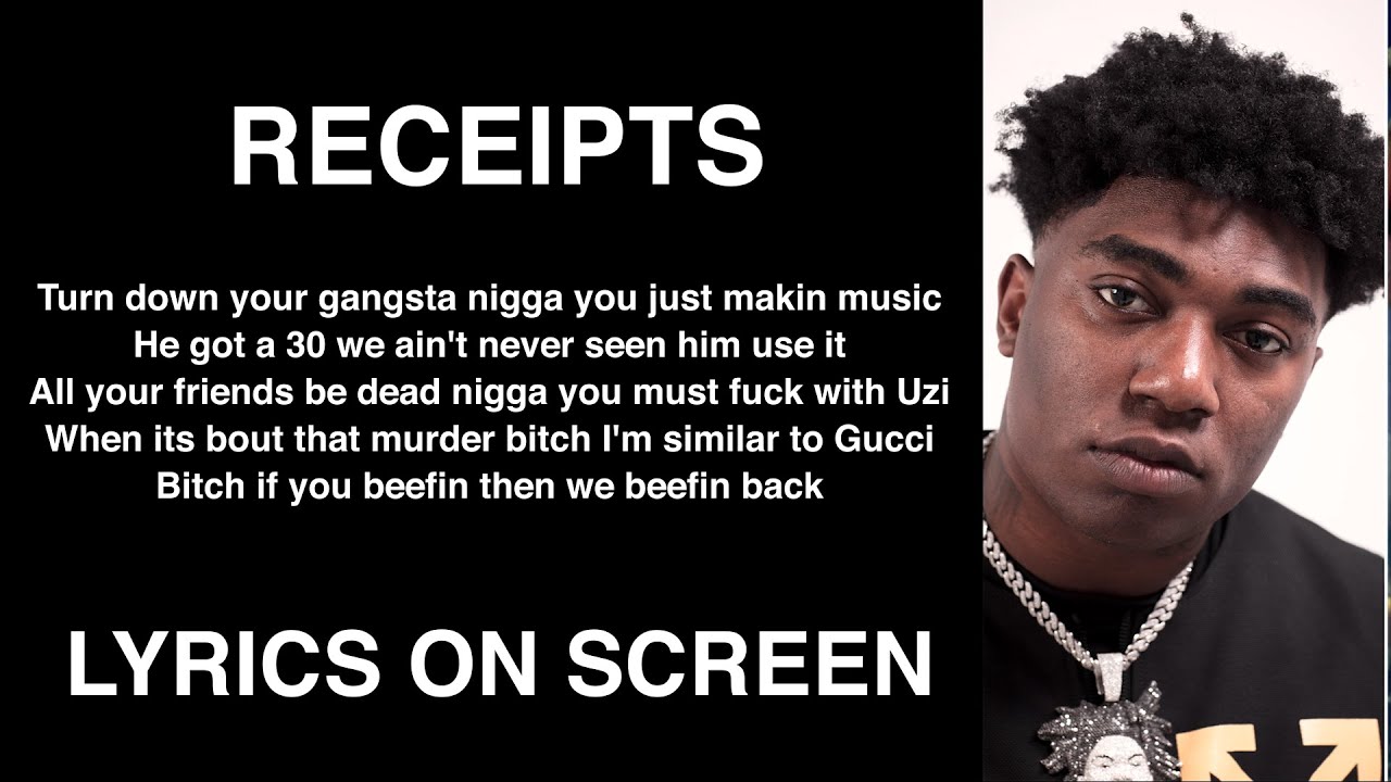 Fredo Bang Receipts (LYRICS ON SCREEN) YouTube
