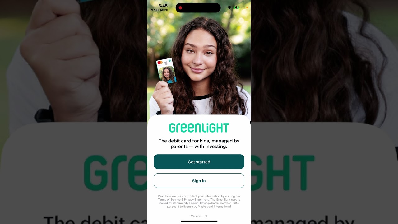Greenlight Kids & Teen Banking - app preview