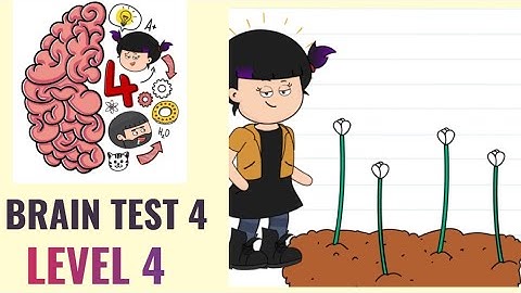 🧠 Brain Test 4 Level 4 | Tap on the biggest flower | Walkthrough
