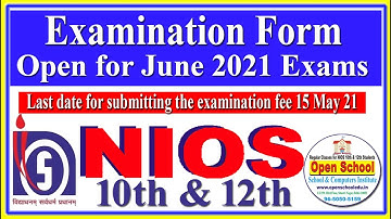 NIOS Exam Fees date Extended || NIOS Latest update  || Open School