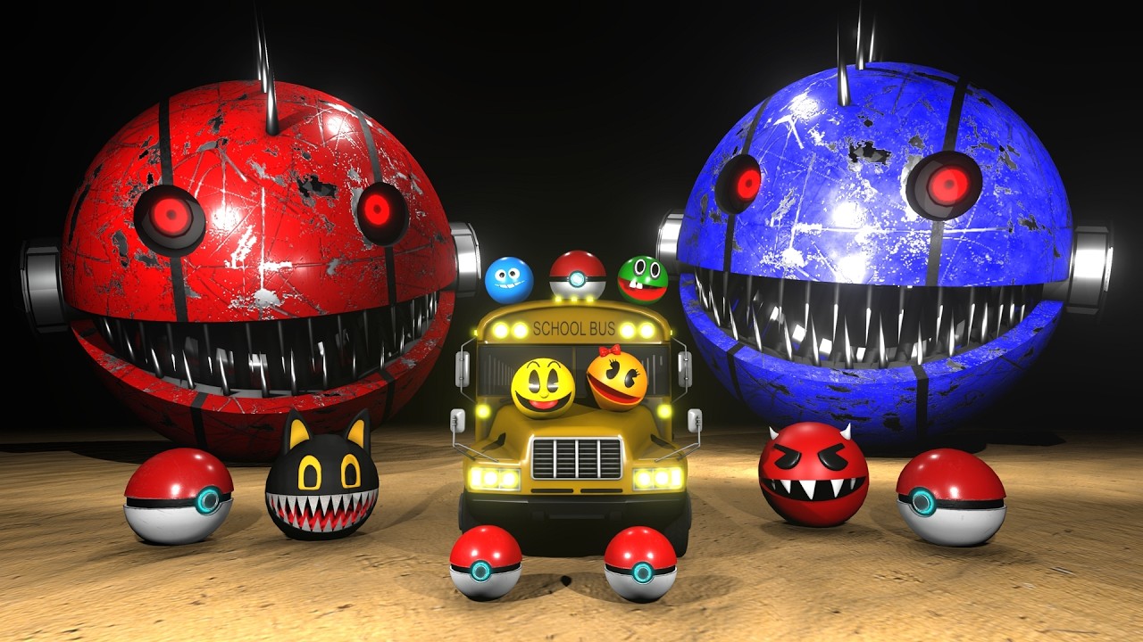 PACMAN VS ROBOT MONSTER PACMAN VS TWO ROBOT PAC 6