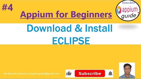Appium Tutorial 4 | How to Download and Install Eclipse (Step-by-Step Guide)