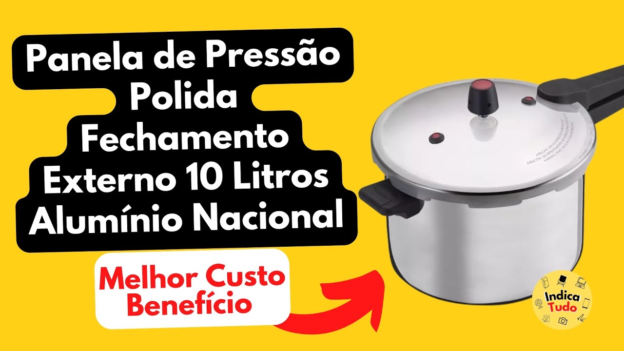 Panela de Pressão 10 Litros fechamento interno 80kpa Nacional