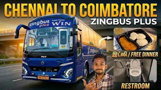 FREE Dinner Ah? Chennai to Coimbatore Bus Review Zingbus Plus Bus! With Restroom Ac Sleeper!!