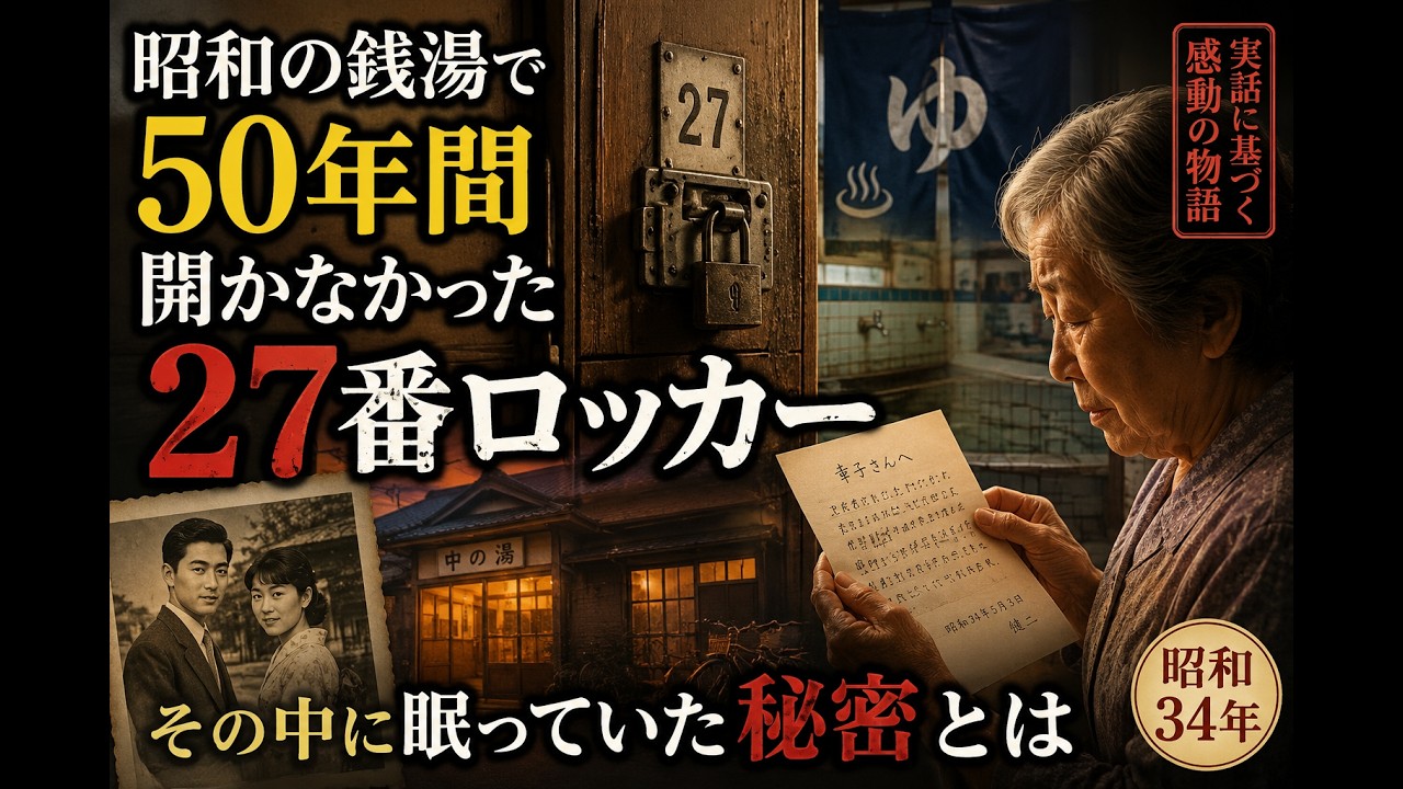 昭和の銭湯で50年間開かなかった27番ロッカー…その中に眠っていた秘密とは