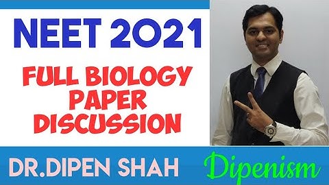 NEET 2021 ANSWER KEY | NEET BIOLOGY SOLVED PAPER #Dipenism #Biology
