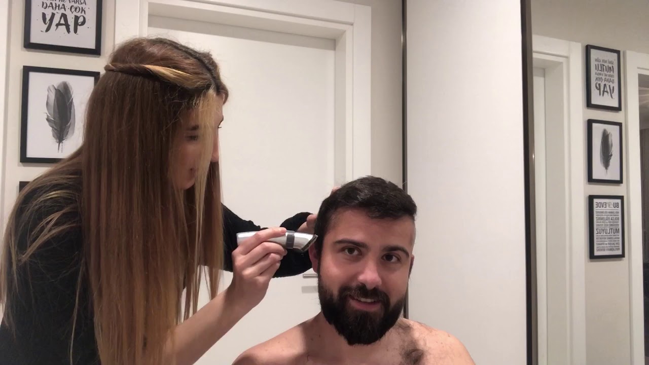 Kocamın saçlarını sıfır yaptık !! Saç nasıl kesilir!! #evdekal