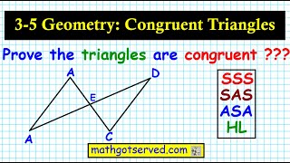 8'19Ju Geometry How to Prove Two Triangles are Congruent SSS SAS ASA HL Mathgotserved teachers pay K